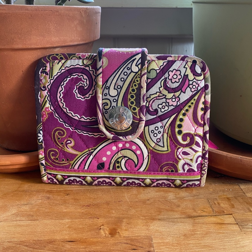 Vera Bradley Snap Closure Paisley Wallet